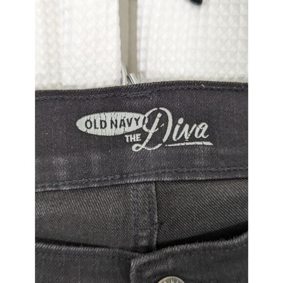 OLD NAVY! BLACK STRETCH "DIVA" LUXE SKINNY JEANS, PANTS, SLACKS! SHARP! SZ 2 - Picture 8 of 10